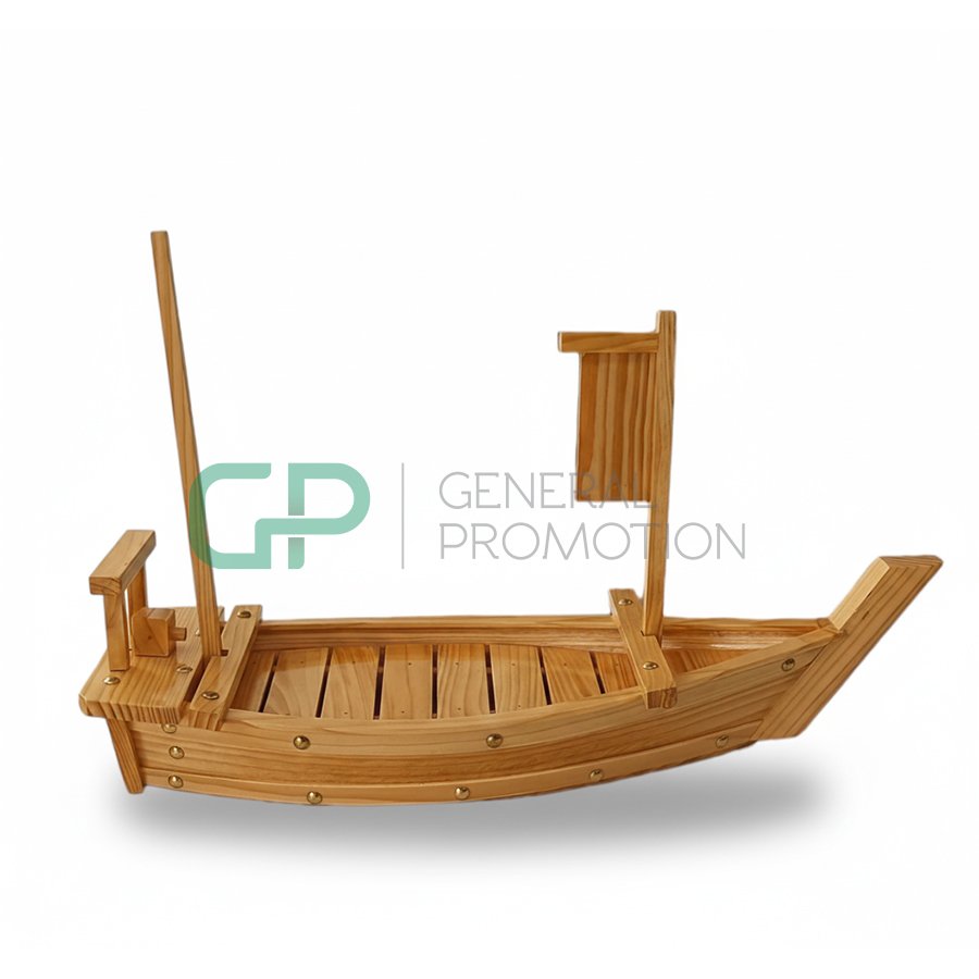 61.jpg Wooden Sushi Boat - Image 1